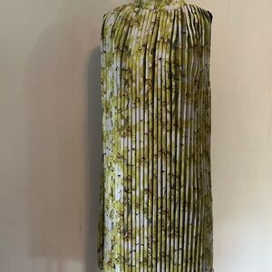 Vintage Green and White Bubble Midi Dress